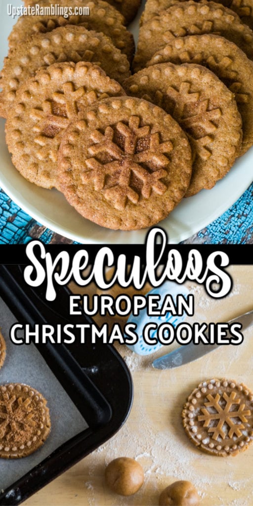 Speculoos, also known as Speculaas or Dutch Windmill Cookies, are a holiday cookie that is traditionally made for the Feast of St. Nicholas in the Netherlands, Belgium, Germany and Austria. They are a shortbread type cookie, with a lot of spices, like cinnamon, added, which makes them fragrant and tasty! #cookies #christmascookies #speculoos #speculaas #windmillcookies