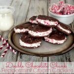 Double chocolate chunk peppermint cream cookies.