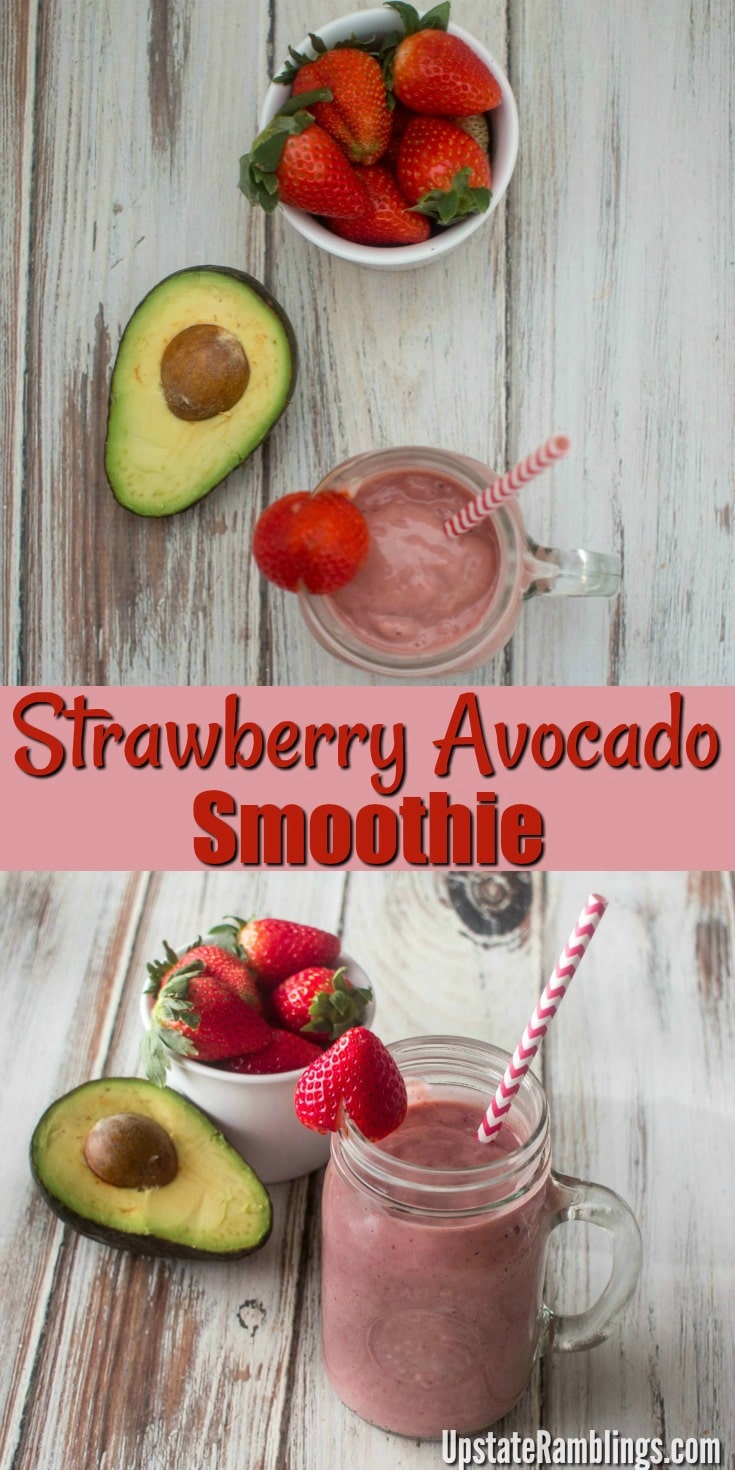 Dairy free avocado strawberry smoothie recipe