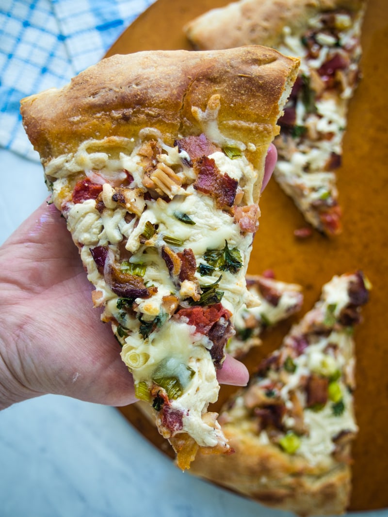 Easy Homemade Chicken Bacon Ranch Pizza Recipe - Upstate Ramblings