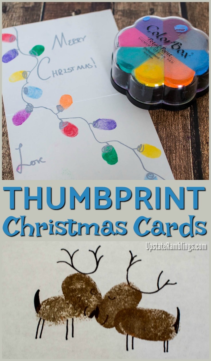 Thumbprint christmas cards for kids.