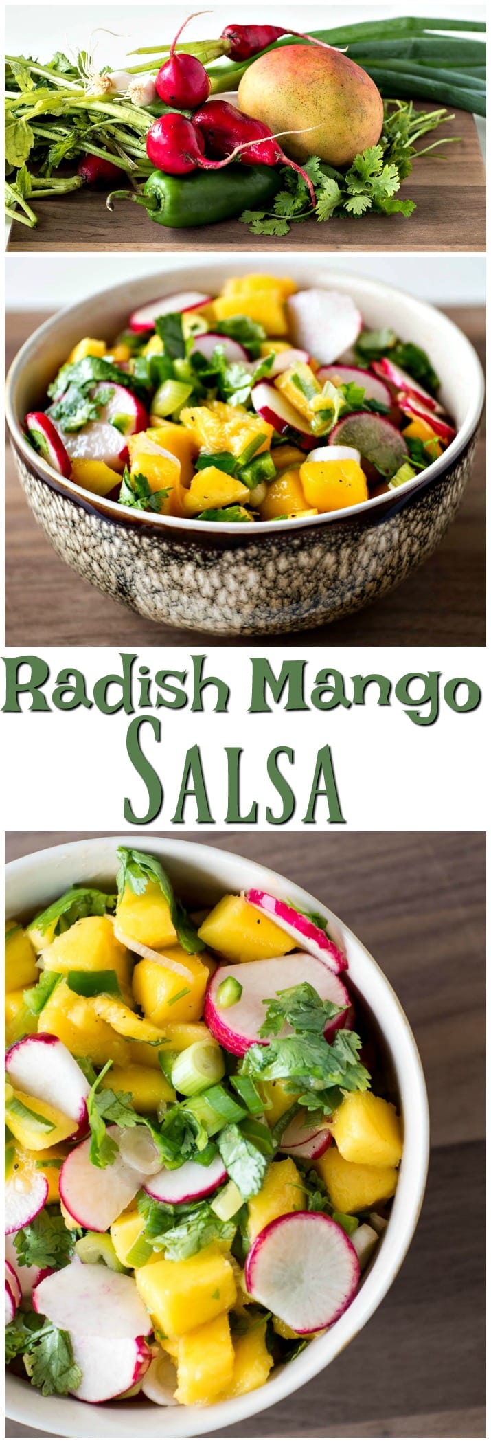 Radishes mango salsa with radishes and radishes.