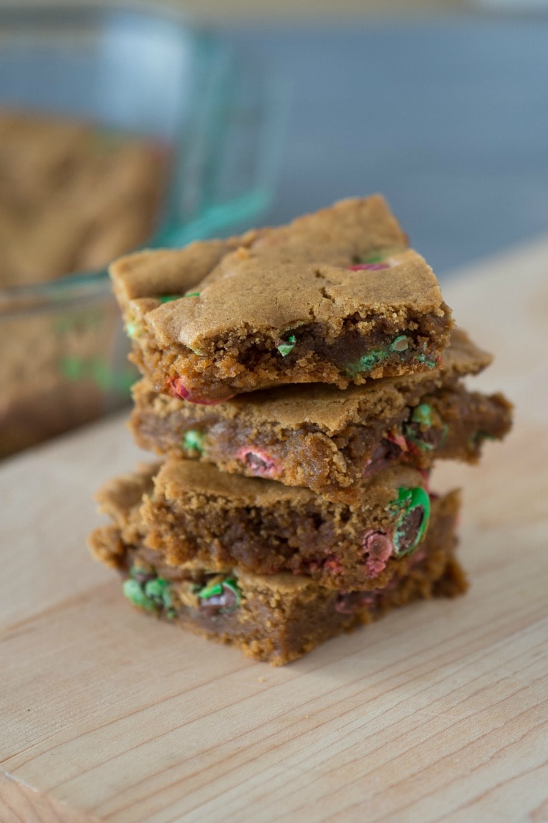 stack of gingerbread cookie bars
