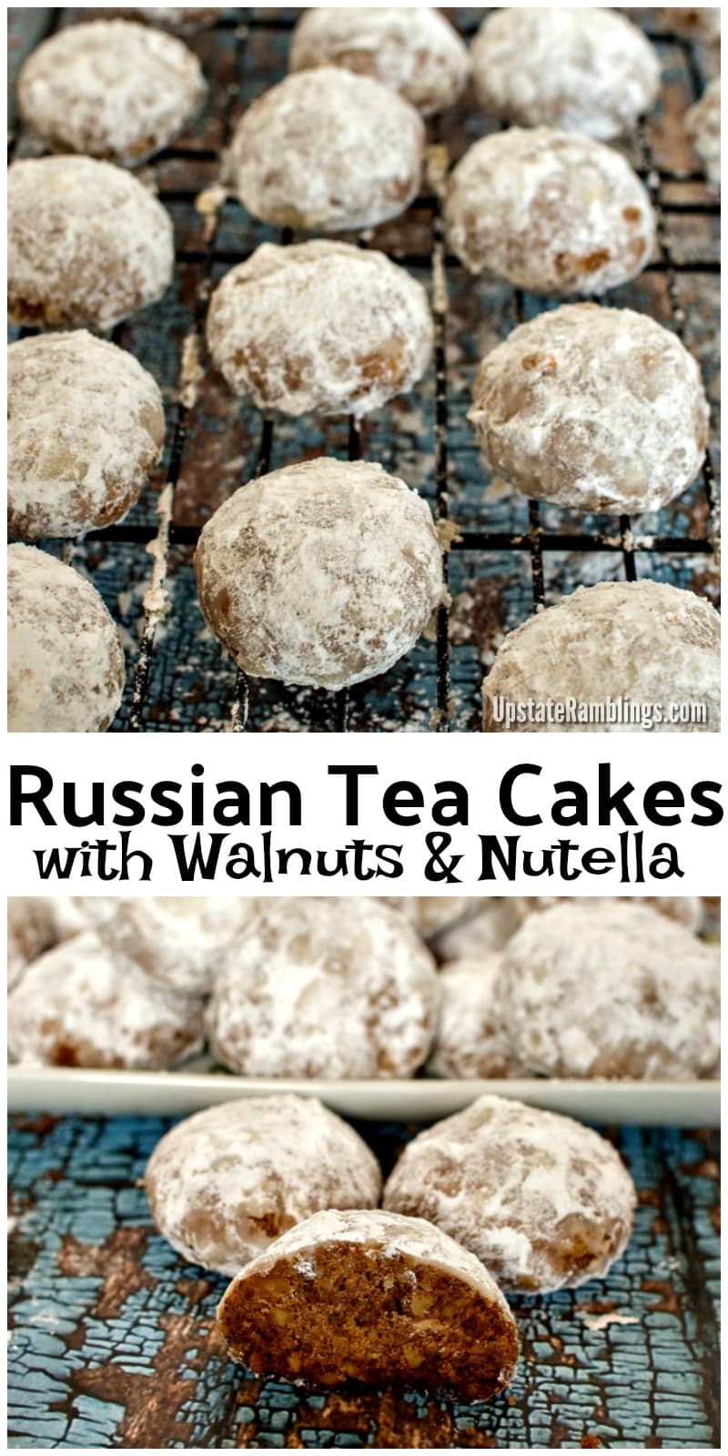Russian tea cakes with nutella.