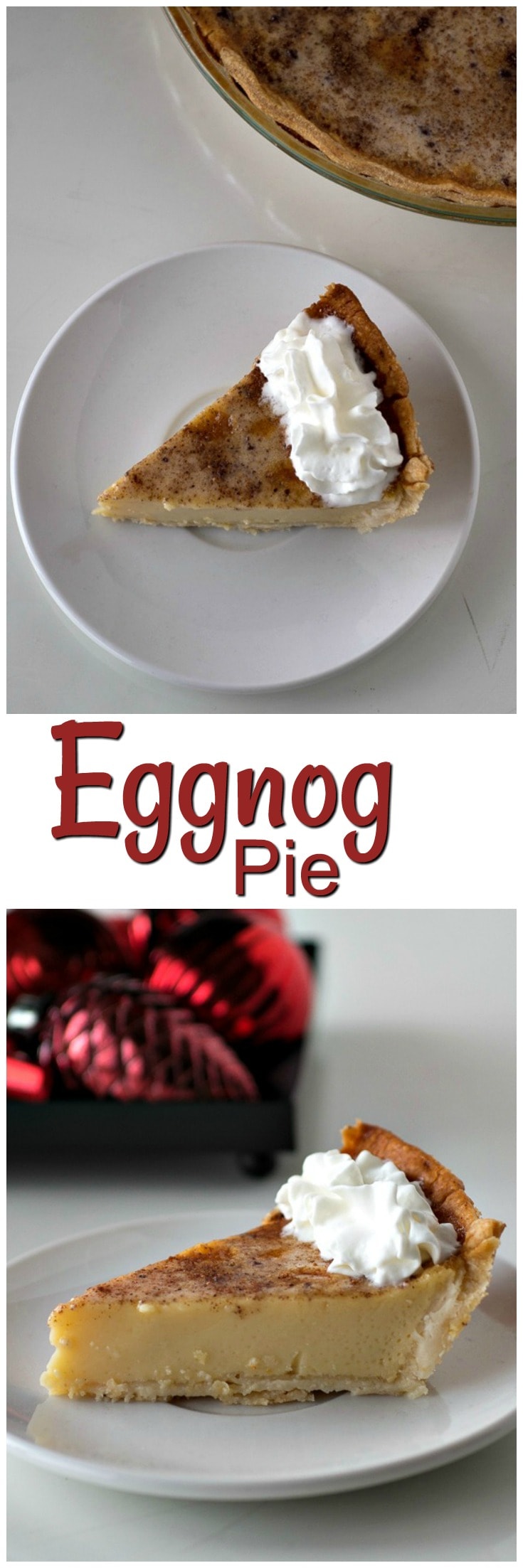 Holiday Eggnog Custard Pie- Upstate Ramblings
