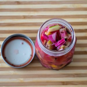 chard stems in a jar