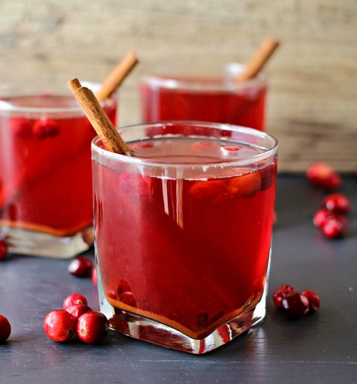 Hot Cranberry Cider made in the crockpot