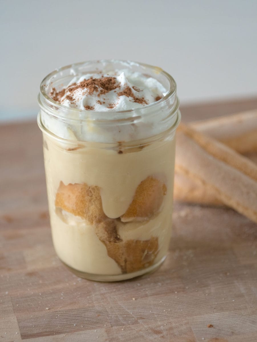 trifle in a mason jar