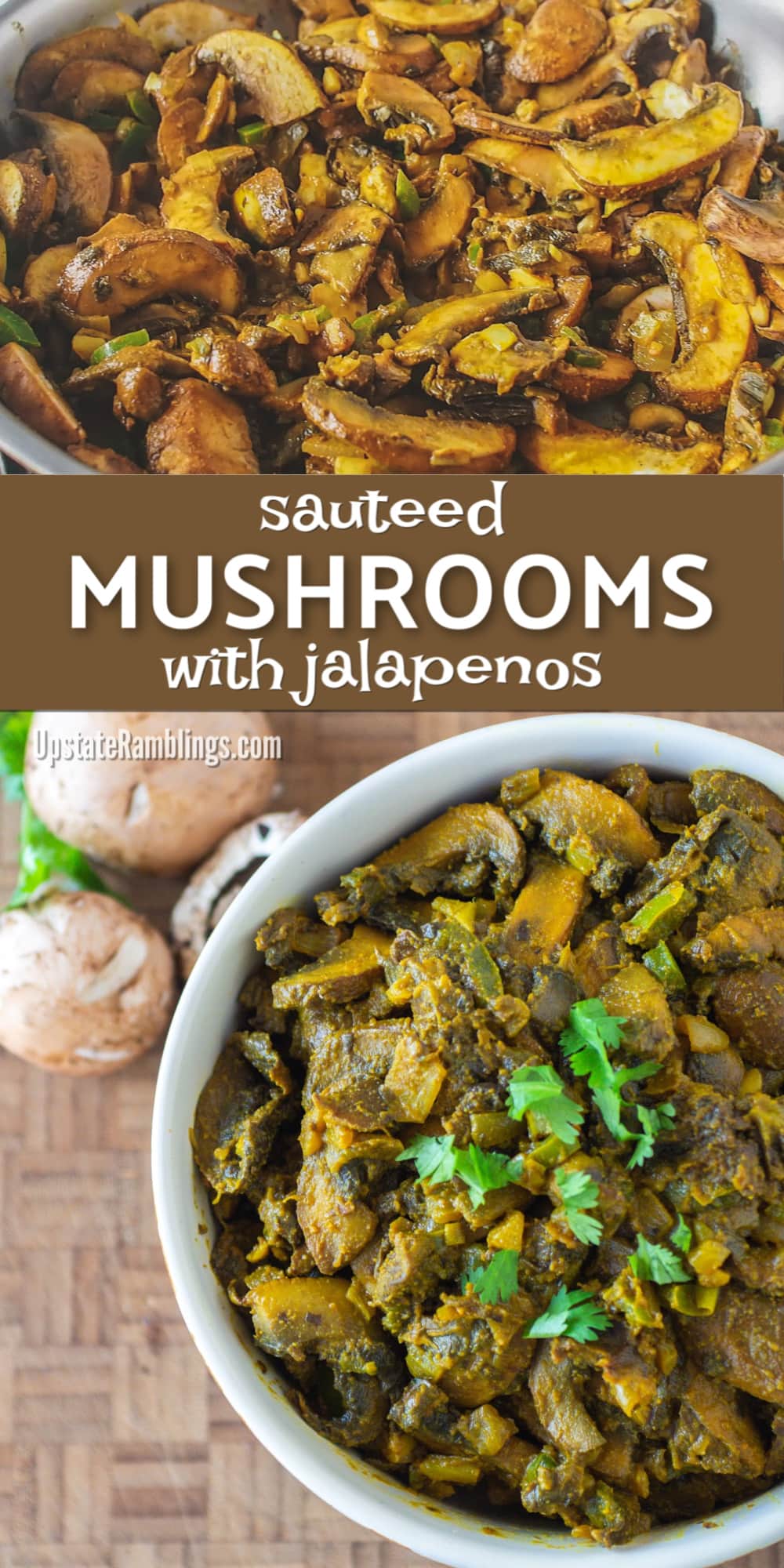 This Sauteed Mushroom recipe is easy to make and is an excellent mushroom side dish for dinner. These easy and flavorful spicy mushrooms are delicious as a side dish, on top of steak or even served cold! #mushrooms #sauteedmushrooms