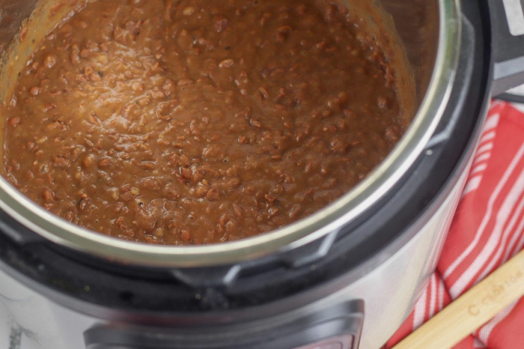 refried beans in an Instant Pot