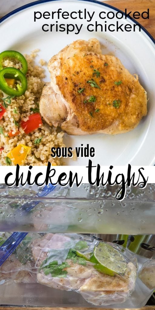 sous vide chicken thighs collage