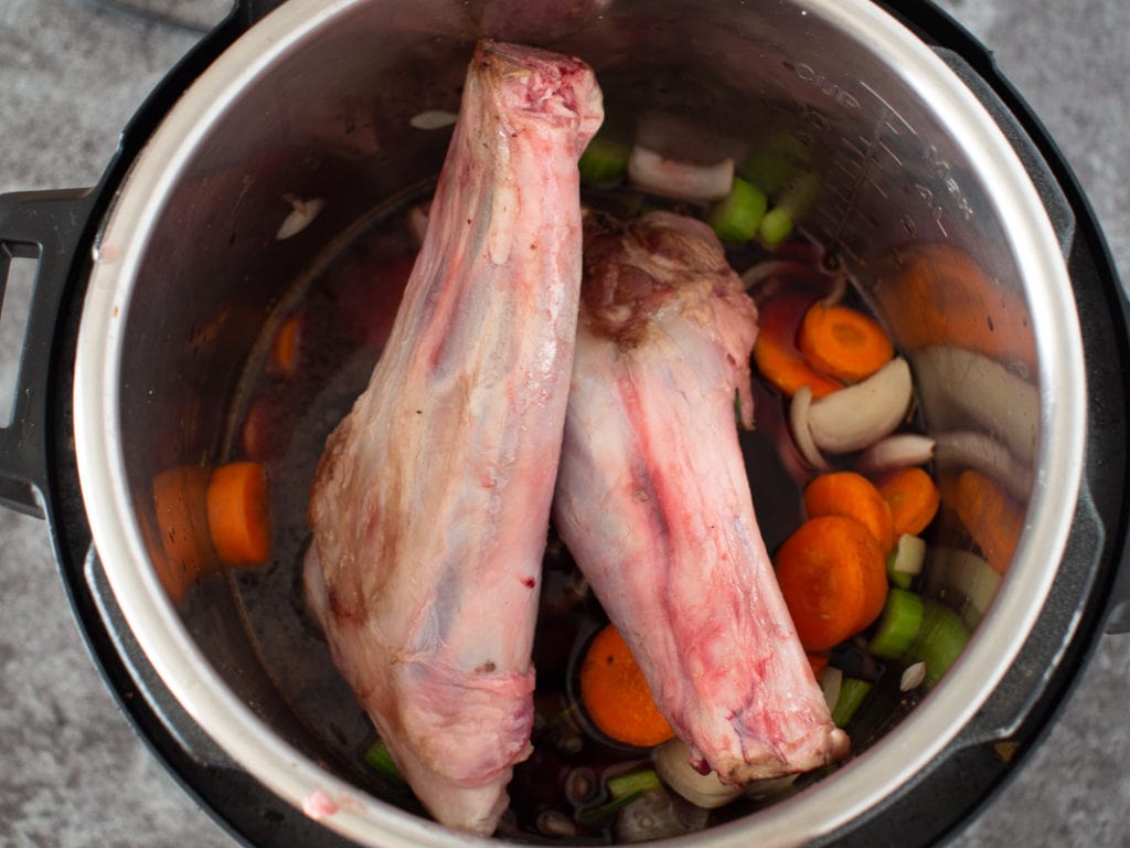 lamb shanks before cooking in Instant Pot