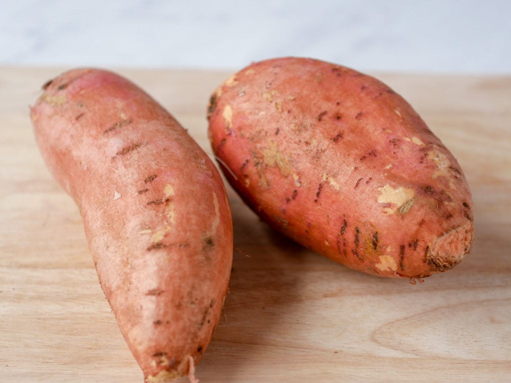sweet potatoes before cooking