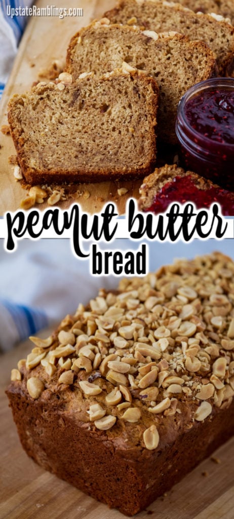 Quick breads aren't just banana bread! This easy peanut butter bread is delicious and perfect for breakfast or a quick snack. It will make your entire house smell like peanut butter and provide a comforting hearty bread the entire family will enjoy. No yeast needed!