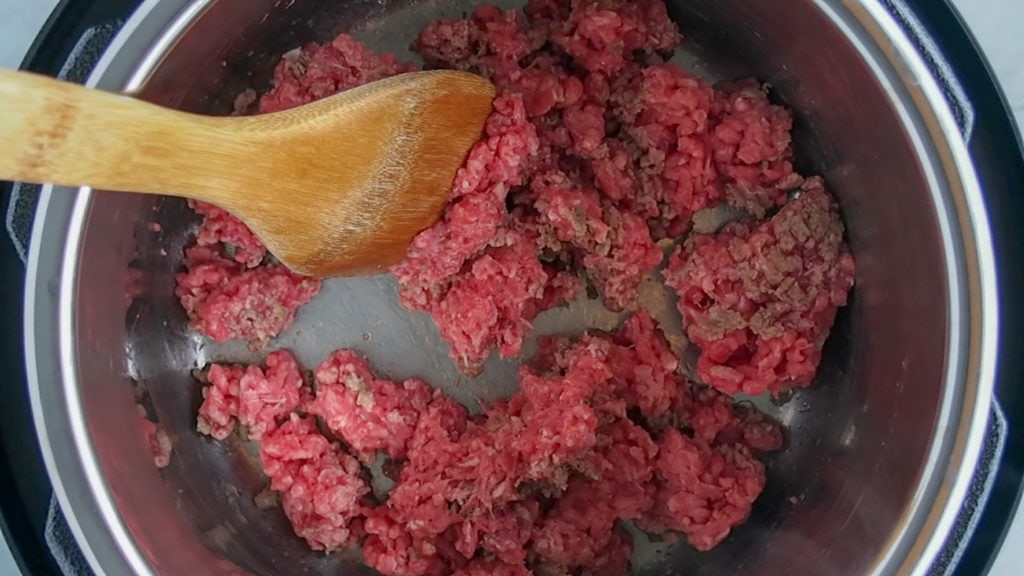 browning the ground beef