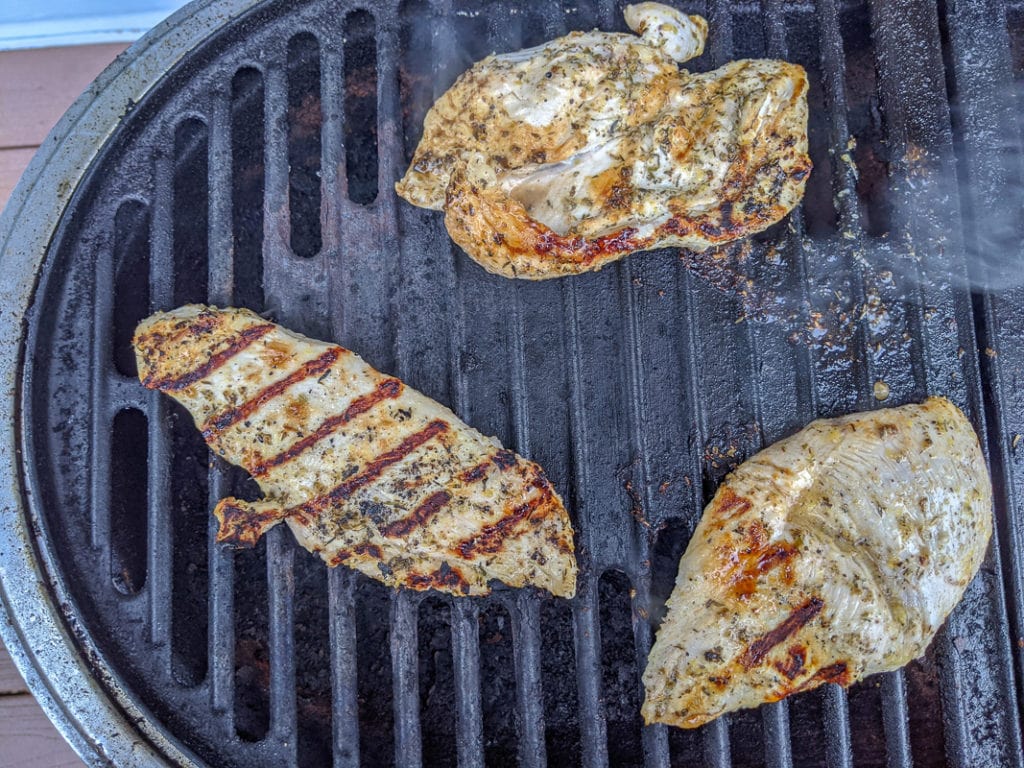 chicken tenderloins on grill