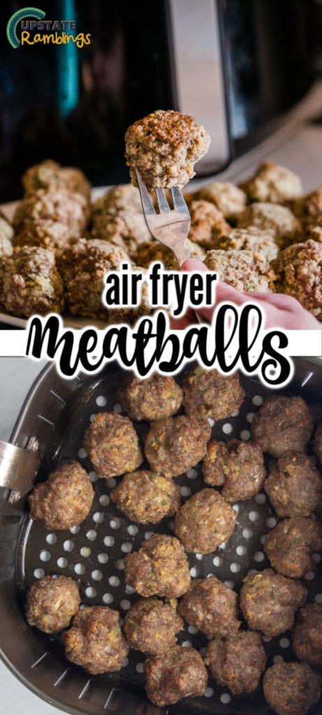 These easy air fryer meatballs are quick to make and delicious. With an air fryer you can have homemade meatballs ready to serve in about 20 minutes. Eat as is, make a meatball sub or combine with pasta or rice for a tasty family dinner.