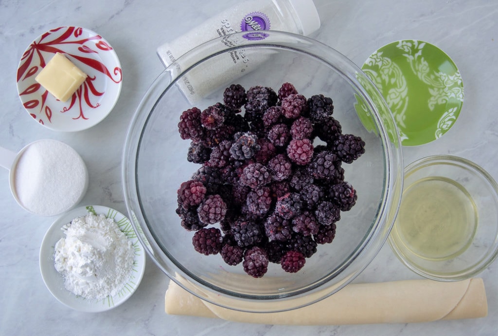 ingredients for blackberry galette