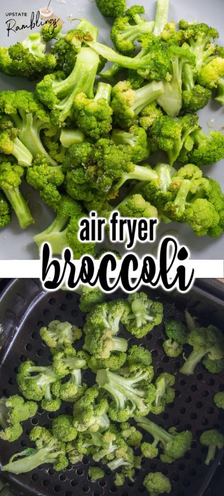 This easy air fryer broccoli is tender and delicious. It is a quick and easy side dish you can have ready to serve your family less than 10 minutes. Make some healthy broccoli for dinner tonight!
