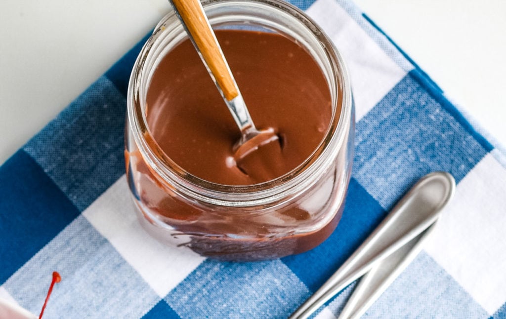 homemade hot fudge sauce from the top