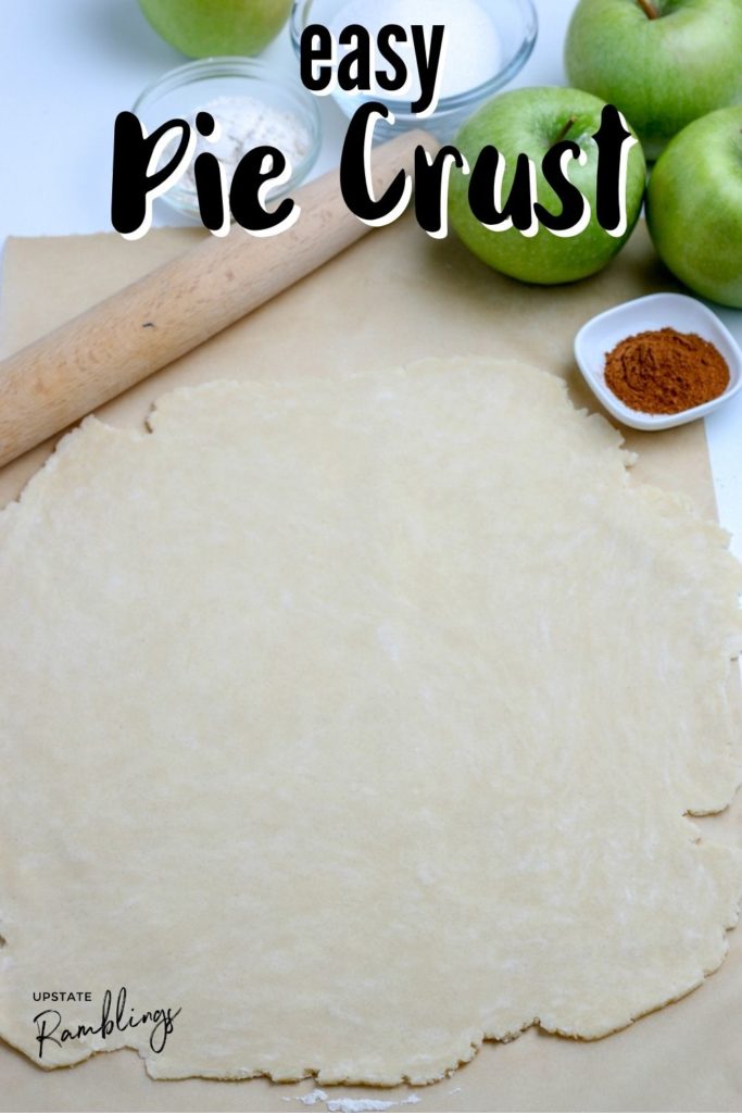 pie crust rolled out into a circle