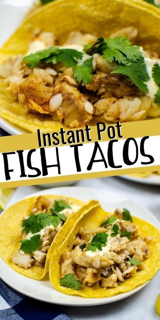 Instant Pot fish tacos are a healthy and delicious dinner. It only takes about 30 minutes to have a taco dinner on the table for your family, even if you start with frozen fish. These fish tacos are made with steamed tilapia or other white fish for a healthy, easy family meal. Also included is a recipe for a simple garlic aioli sauce.