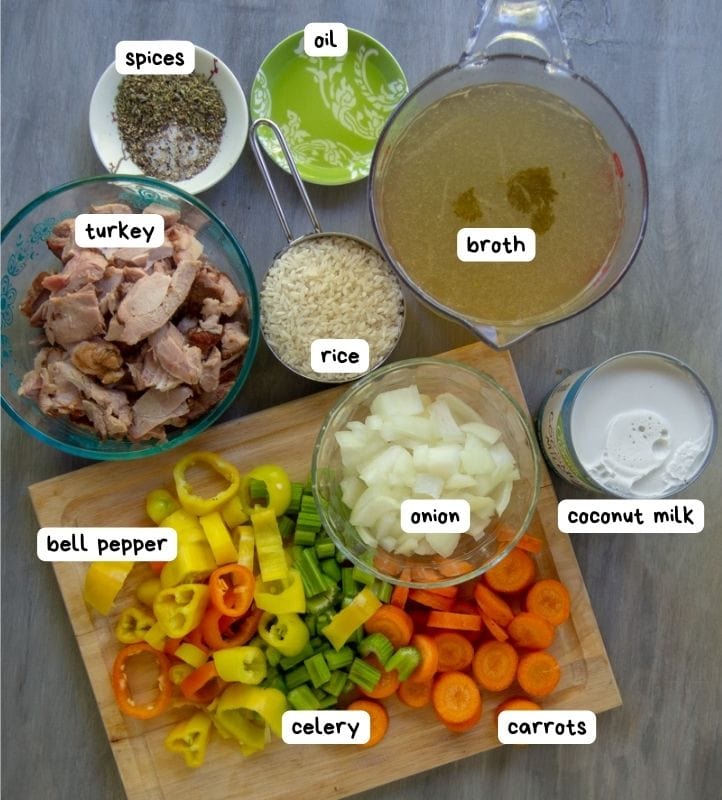 ingredients for instant pot turkey soup