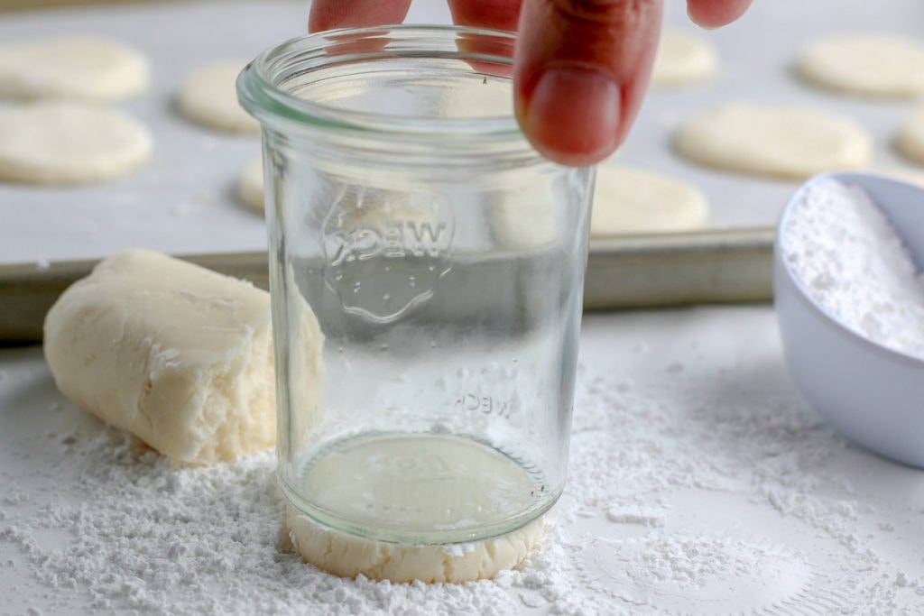 flattening the dough