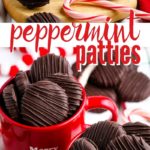 These homemade peppermint patties are delicious and easy to make. Soft and creamy peppermint is coated in dark chocolate for an old fashioned York Peppermint Patty copycat recipe. These cute candies make a great DIY food gift for your friends and family this Christmas.