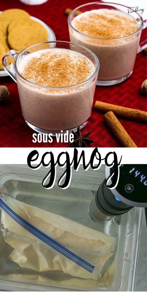 This sous vide eggnog recipe is a easy way to make this classic Christmas drink! Using a sous vide cooker is the easiest way to get perfect eggnog without worrying about raw eggs. Get in the holiday spirit with this simple recipe!