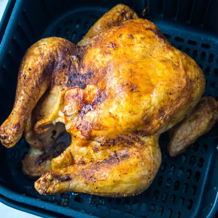 The Best Air Fryer Whole Chicken Recipe - Upstate Ramblings