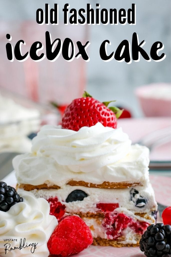 closeup of icebox cake