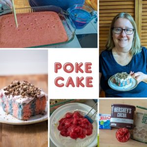 poke cake collage