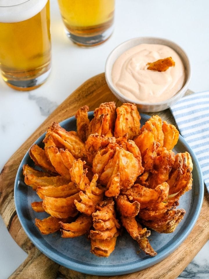 blooming onion on a plate
