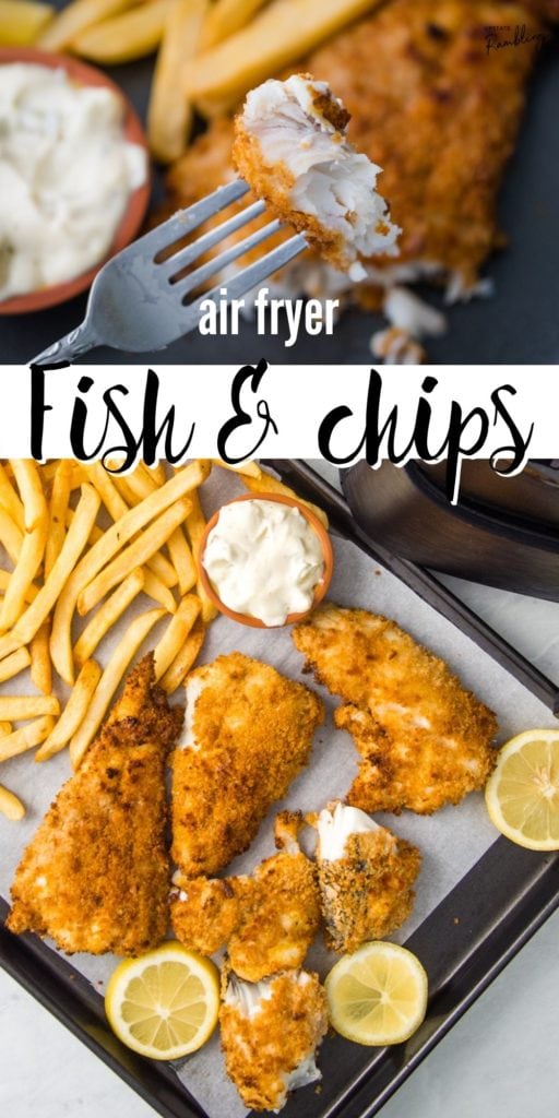 pinerest collage for air fryer fish fry