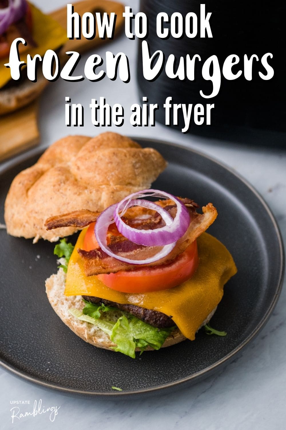 Air Fryer Frozen Turkey Burger (Homemade or Store Bought)