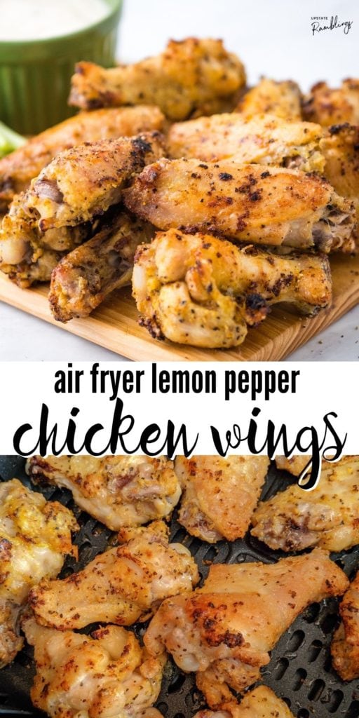 pinterest collage of lemon pepper wings