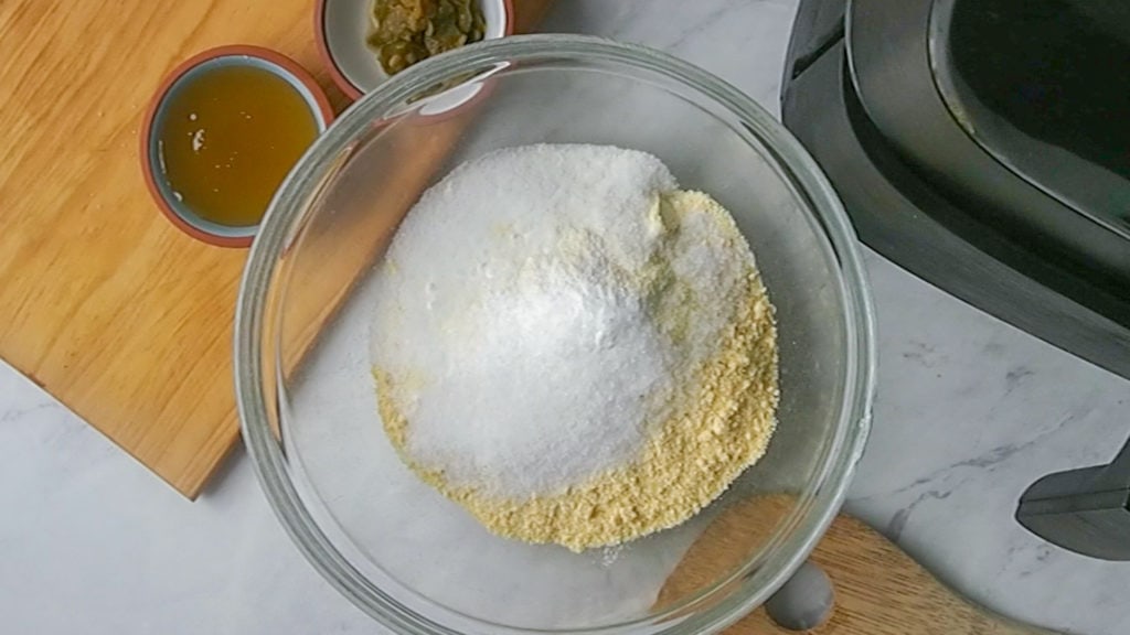 mixing the dry ingredients