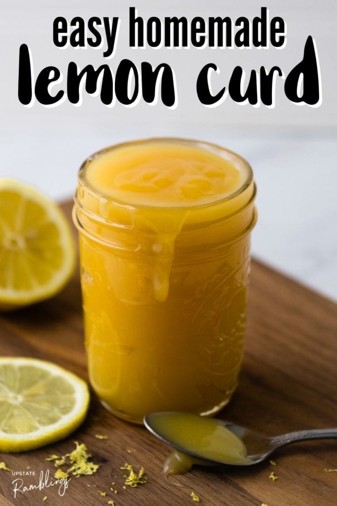 lemon curd in a mason jar