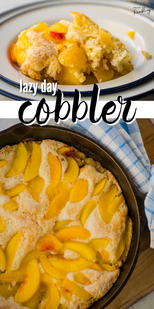 pinterest collage for lazy day cobbler