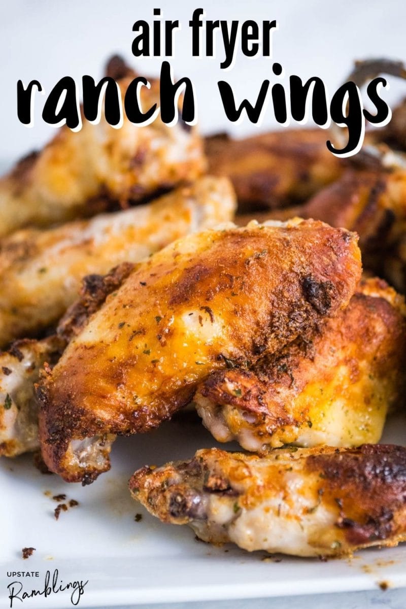 ranch wings on a plate