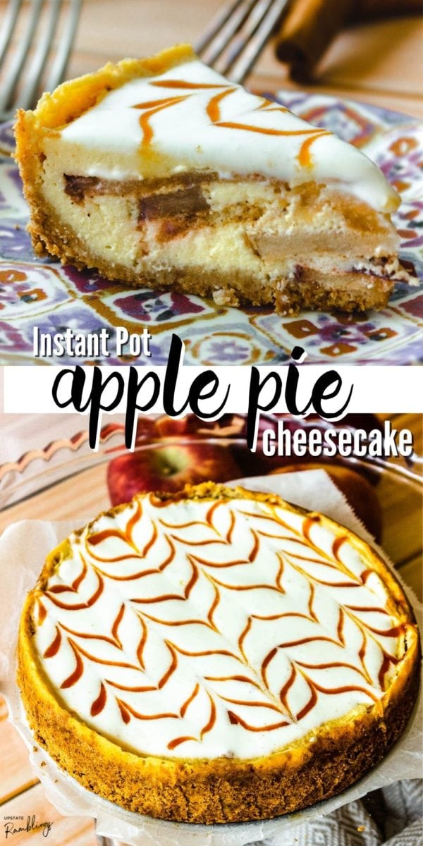 collage pin for pinterest apple cheesecake