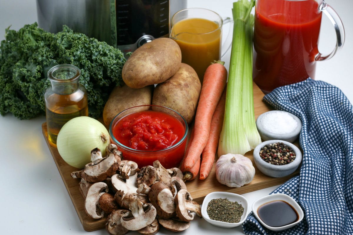 ingredients for vegetable soup