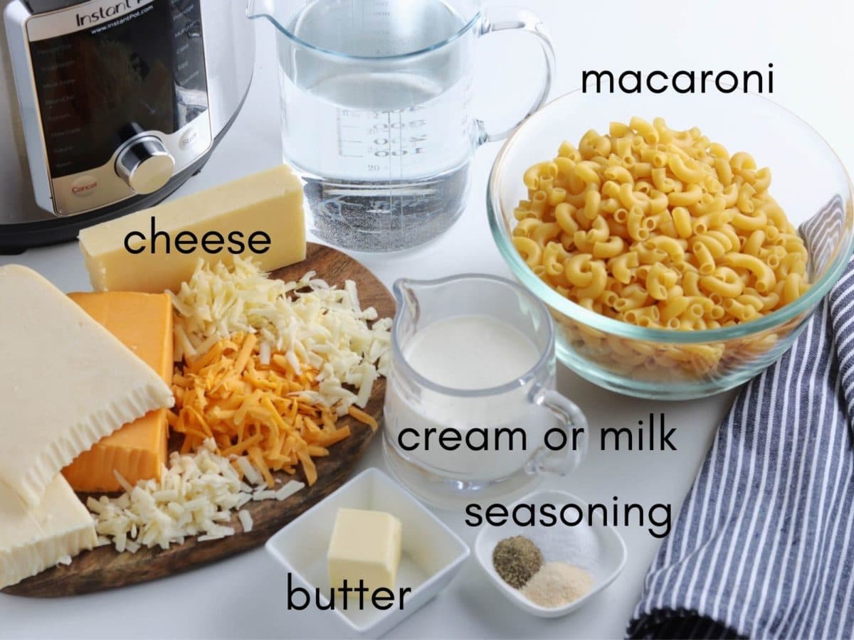 instant pot mac and cheese ingredients