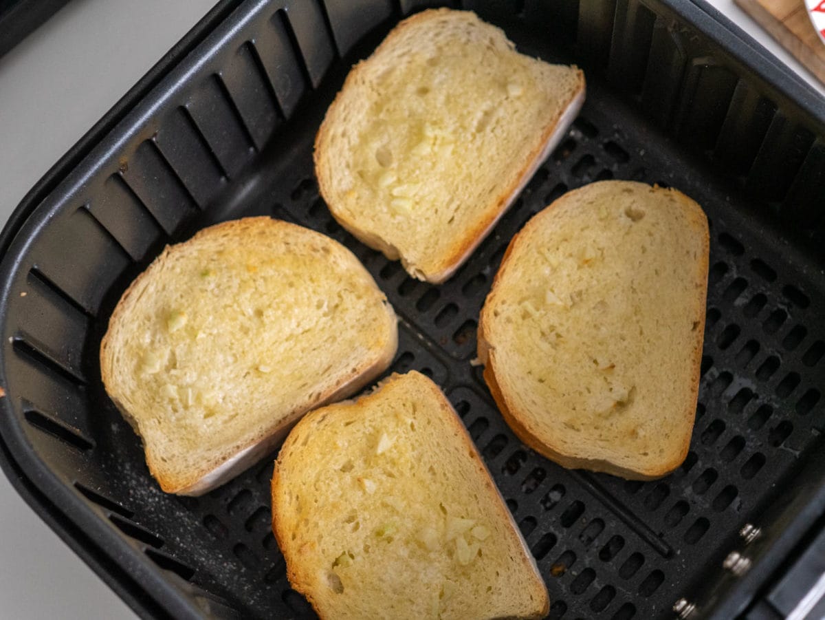 bread after initial air frying