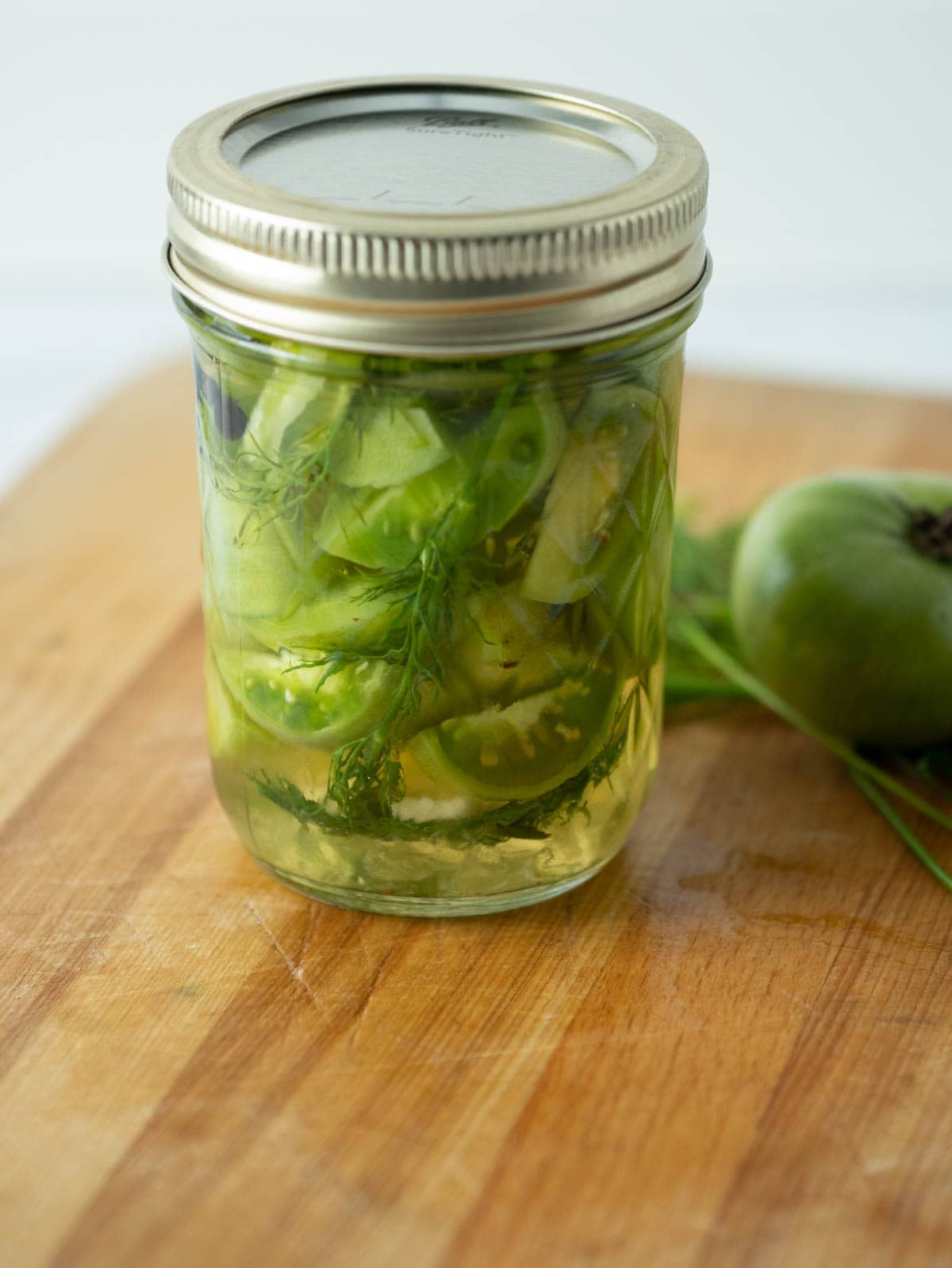 Quick Pickled Green Tomatoes - Upstate Ramblings