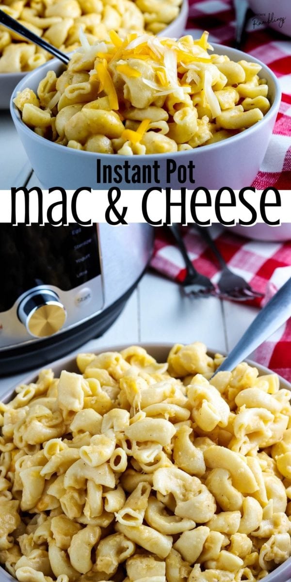 collage pin for pinterest intstant pot mac and cheese