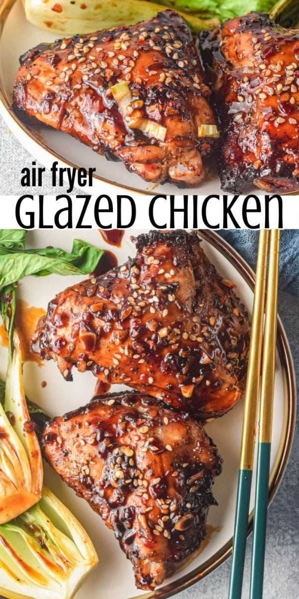 collage pin for pinterest asian glazed chicken thighs