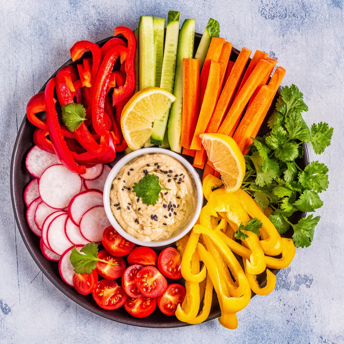 veggie tray with dip