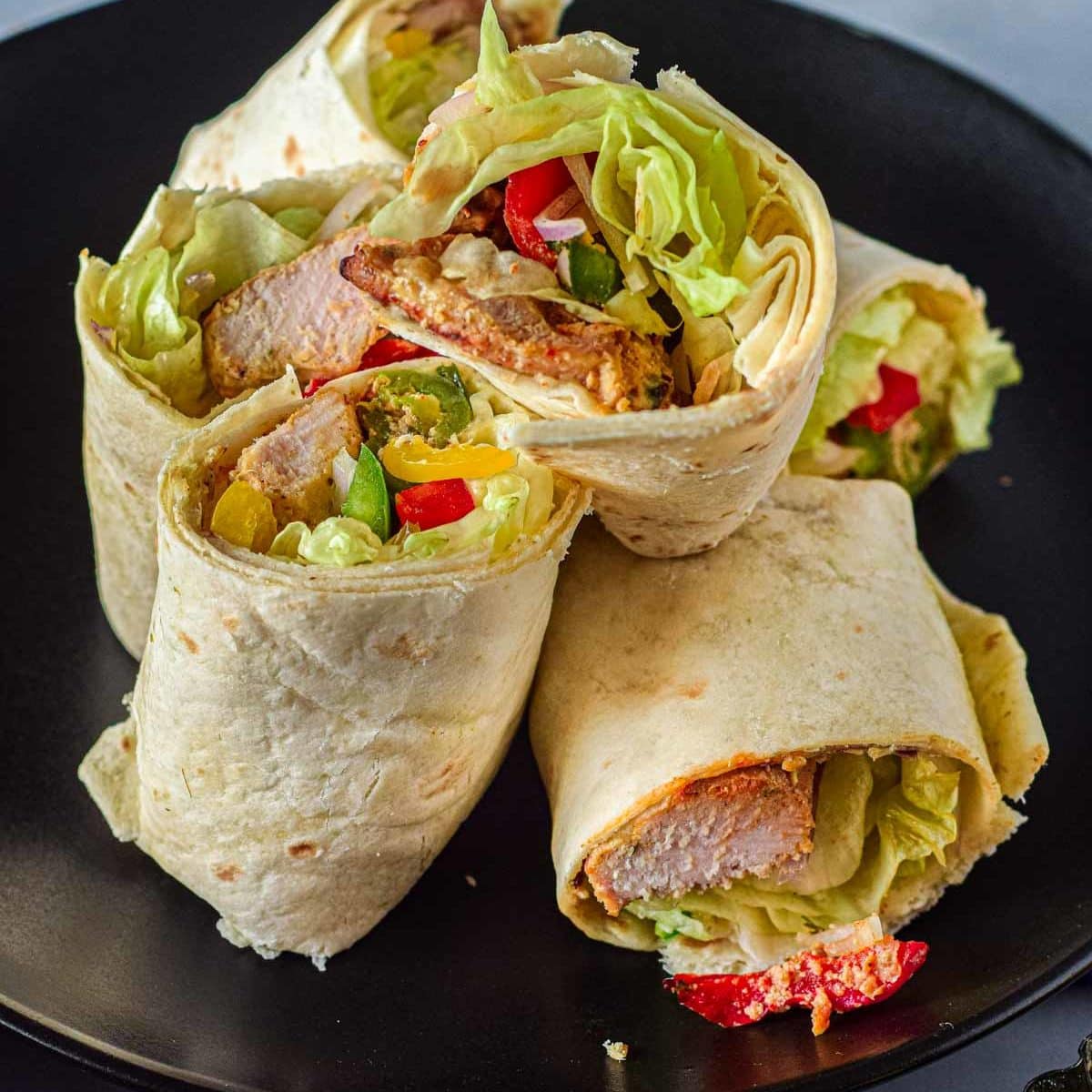 wraps on a plate